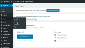 Add a post to a WordPress Website