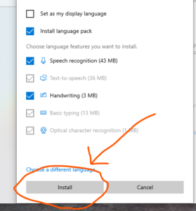 Add a Language in Windows 10