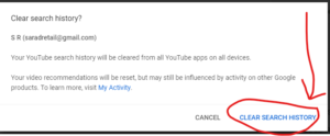 Delete YouTube Search History