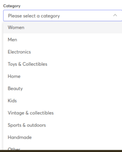 List an item on Mercari
