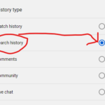 Delete YouTube search history